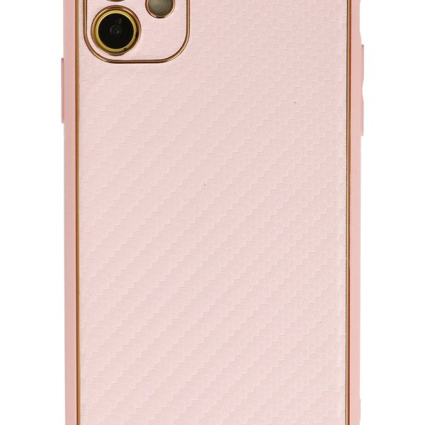 Newface iPhone 12 Kılıf Coco Karbon Silikon - Pembe