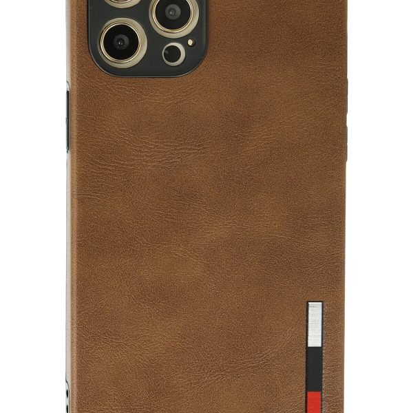 Newface iPhone 12 Pro Max Kılıf Loop Deri Silikon - Kahverengi