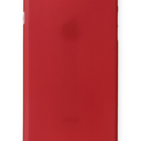 Newface iPhone 8 Plus Kılıf PP Ultra İnce Kapak - Kırmızı