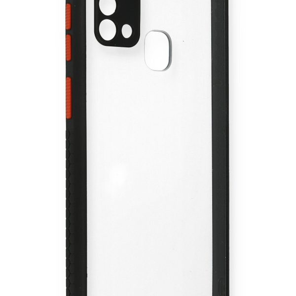 Newface Samsung Galaxy M31 Kılıf Miami Şeffaf Silikon  - Siyah