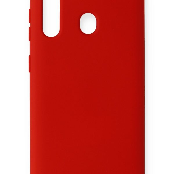 Newface Samsung Galaxy M40 Kılıf Nano içi Kadife  Silikon - Kırmızı