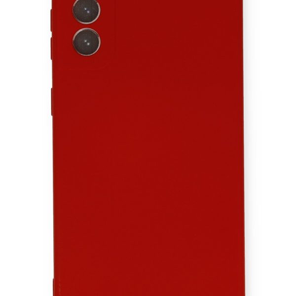 Newface Samsung Galaxy S21 Plus Kılıf Nano içi Kadife  Silikon - Kırmızı