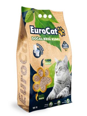 EuroCat Hızlı Topaklaşan Doğal Kedi Kumu 10 Lt 3.75 Kg
