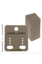 Klıpsli 3 Delikli Küpe Kartı-Kahverengi - Görsel 2