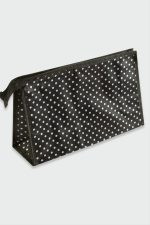 Benekli Desenli Makyaj Çantası-Siyah - Görsel 2