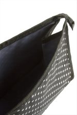 Benekli Desenli Makyaj Çantası-Siyah