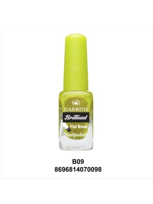 Gabrini Brilliant Flat Brush Oje Simli Oje-Fıstık Yeşili