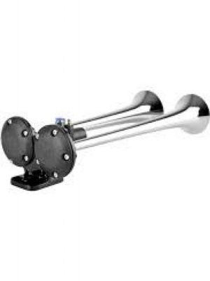 İKİ BORULU-DÜZ SES 12V KROM BORULU