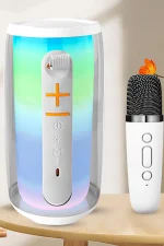 Newface Pluse 6 Mikrofonlu RGB Kablosuz Hoparlör - Beyaz - Görsel 3