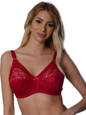Bordo Dantelli Toparlayıcı Sütyen - 503 - Beden 90