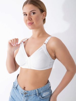 Beyaz Dikişsiz Toparlayıcı Sütyen - 501 - Beden 110