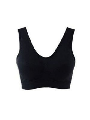 Siyah Dikişsiz Kadın Pedli Sütyen Korse - 704 - Beden XL