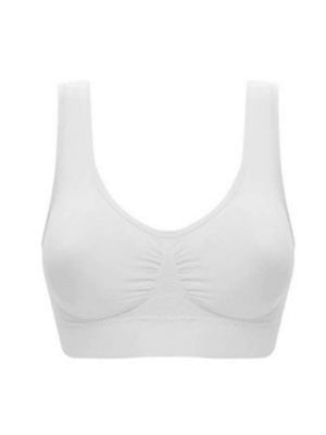 Beyaz Dikişsiz Kadın Pedli Sütyen Korse - 704 - Beden S