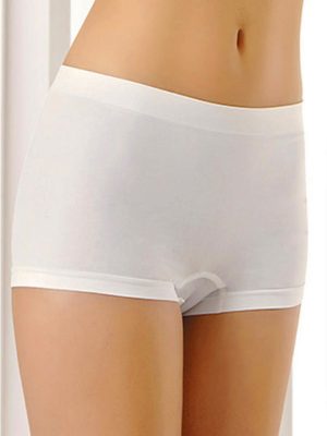 Beyaz Dikişsiz Kadın Boxer Korse Korse - 700 - Beden L