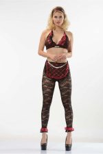 Siyah Kırmızı Fantezi Hizmetçi Kostüm - 4004 - Beden S/M - Görsel 4