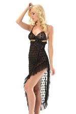 Siyah Dantelli Sabahlık & Gecelik Takım 2' Li - 1405 - Beden S/M - Görsel 3