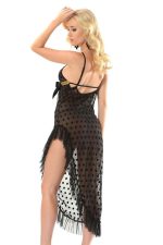 Siyah Dantelli Sabahlık & Gecelik Takım 2' Li - 1405 - Beden L/XL - Görsel 4