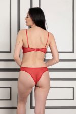 Kırmızı Tül Sütyen Takım - 879 - Beden M - Görsel 6