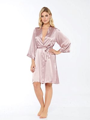 Vizon İpek Saten Sabahlık - 14006 - Beden L