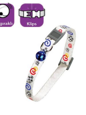 Karlıe Kedi Tasması Çıng. 30cm Beyaz