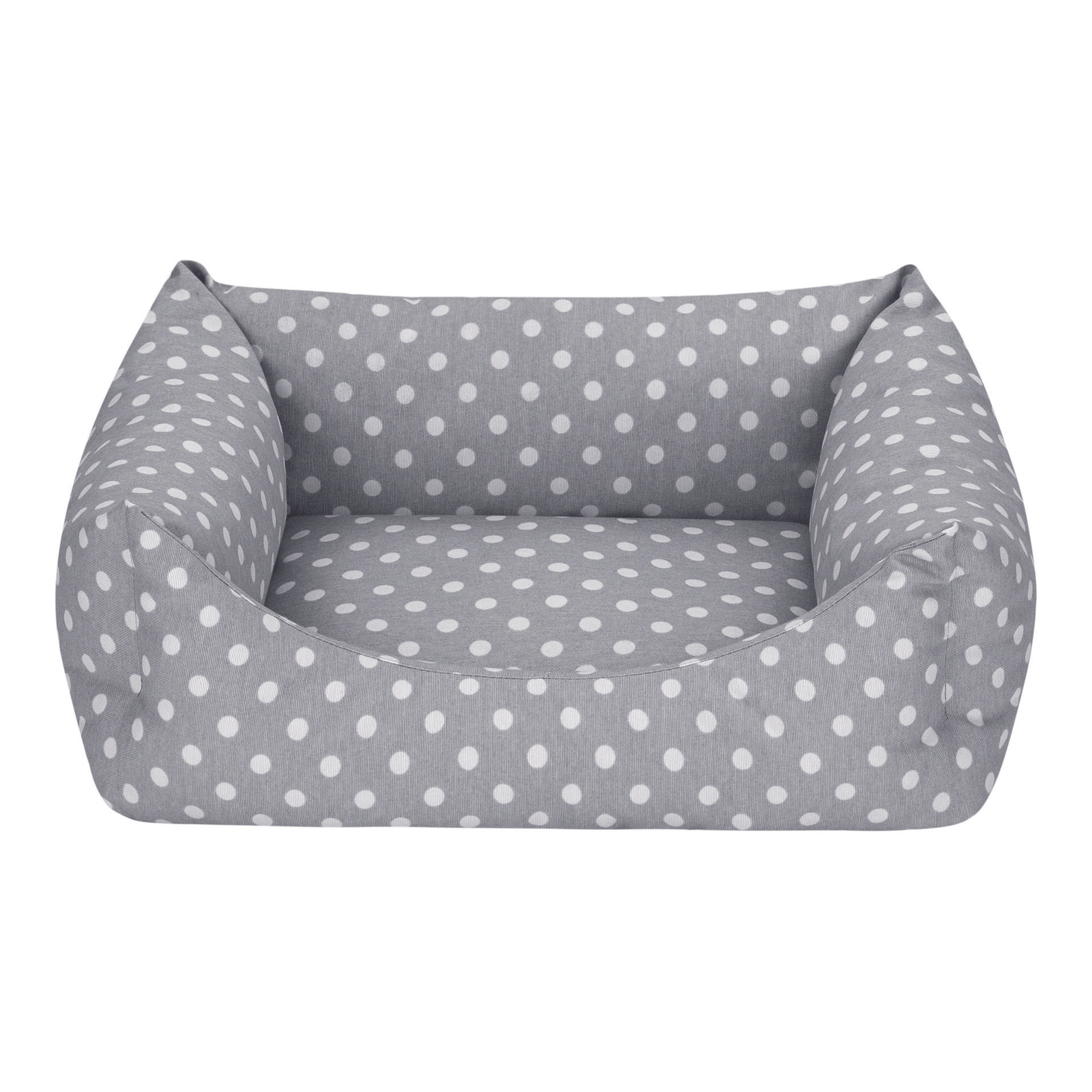 Pet Comfort Uniform Gri Puantiyeli Kedi ve Köpek Yatağı XS 40x50cm - Görsel 1