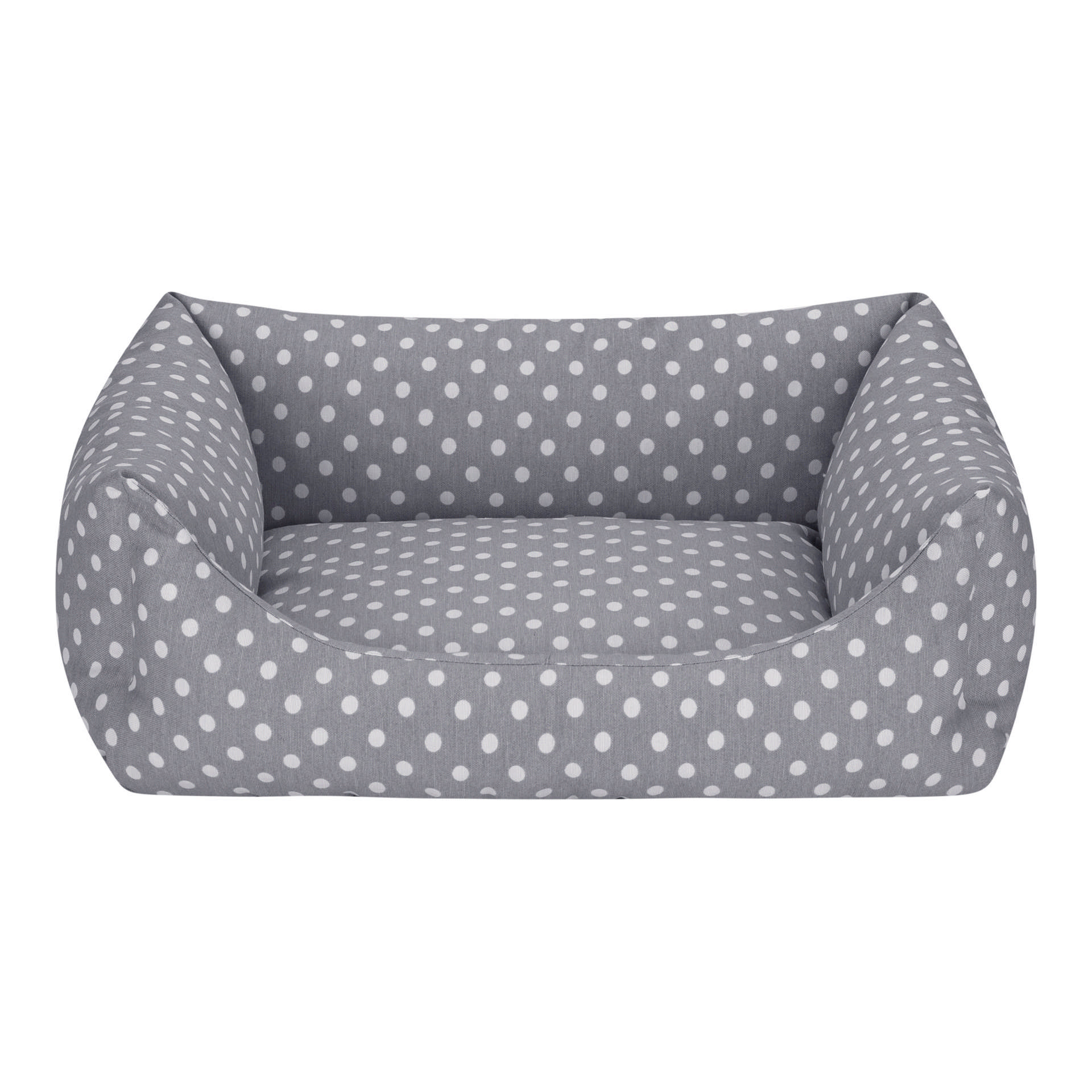 Pet Comfort Uniform Gri Puantiyeli Kedi ve Köpek Yatağı S 50x60cm - Görsel 1