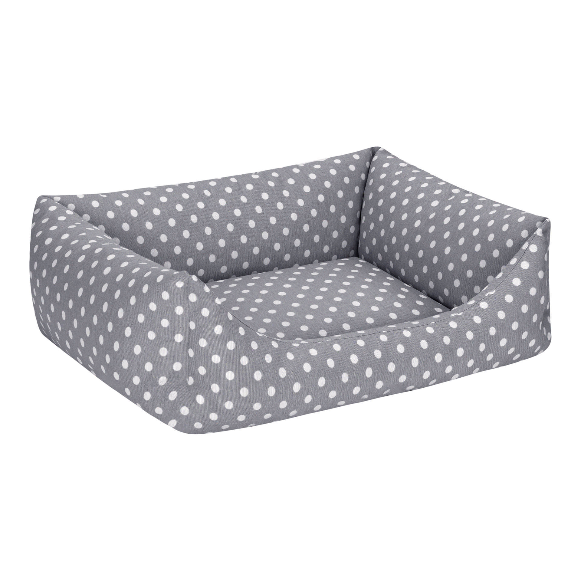 Pet Comfort Uniform Gri Puantiyeli Kedi ve Köpek Yatağı S 50x60cm - Görsel 2