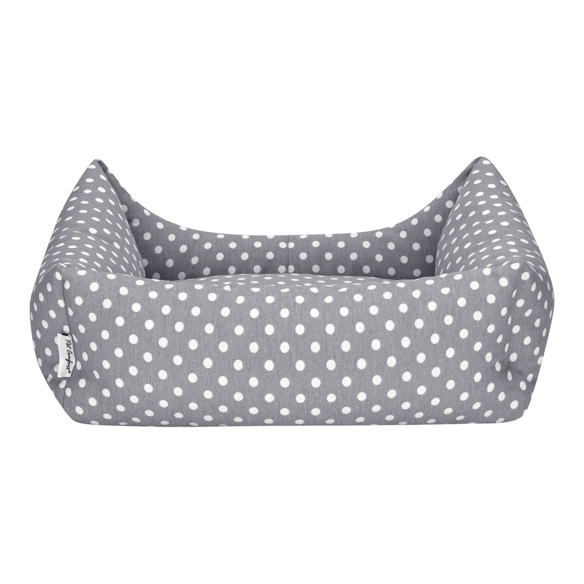 Pet Comfort Uniform Gri Puantiyeli Kedi ve Köpek Yatağı S 50x60cm - Görsel 3