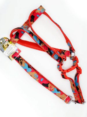 EuroDog Köp.Uztm+Göğüs Tas.Pembe Kamflj 25mm 120cm