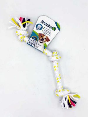 EuroDog Diş İpi Üç Düğüm Sarı Beyaz Nokta 15 cm