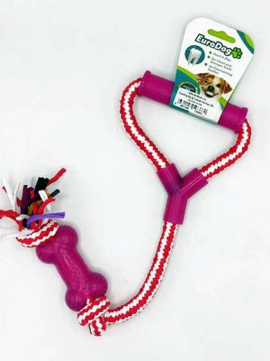 EuroDog Diş İpi Tutmalı Diş Kaş.Çift Dü.Kırm.40cm