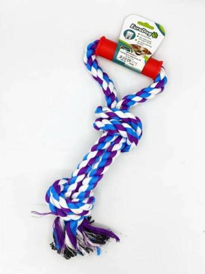 EuroDog Diş İpi Tutmalı Diş Kaş.Çift Dü.Mavi 40cm