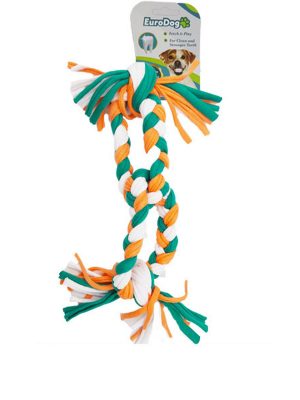 EuroDog Köpek Diş İpi 2 Halka 35cm (Tur-Yeş-Bey)