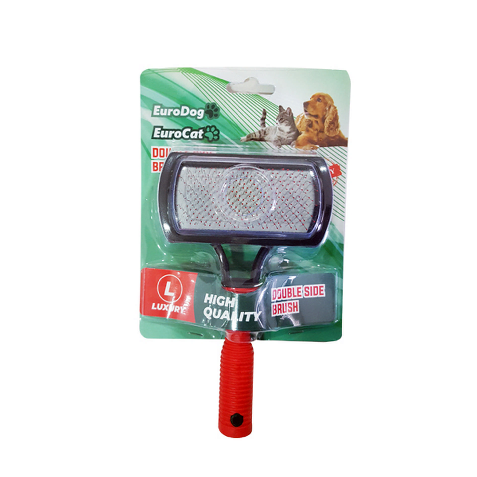 1047890_454-DB1018A.jpg EuroDog-Cat Çift Taraflı Fırça - Görsel 1