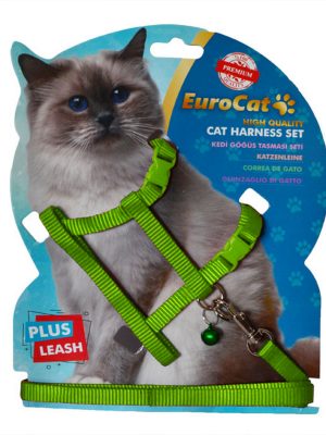 EuroCat Kedi Göğüs Tasması Yeşil