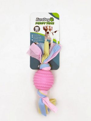 EuroDog Puppy Toys Pembe Tırtıklı Top Diş Kaş.Oy.
