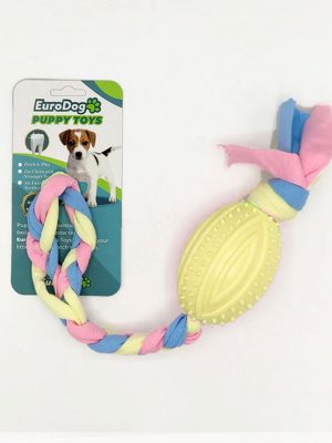 EuroDog Puppy Toys Sarı Rugby Topu Diş Kaşıma Oy.