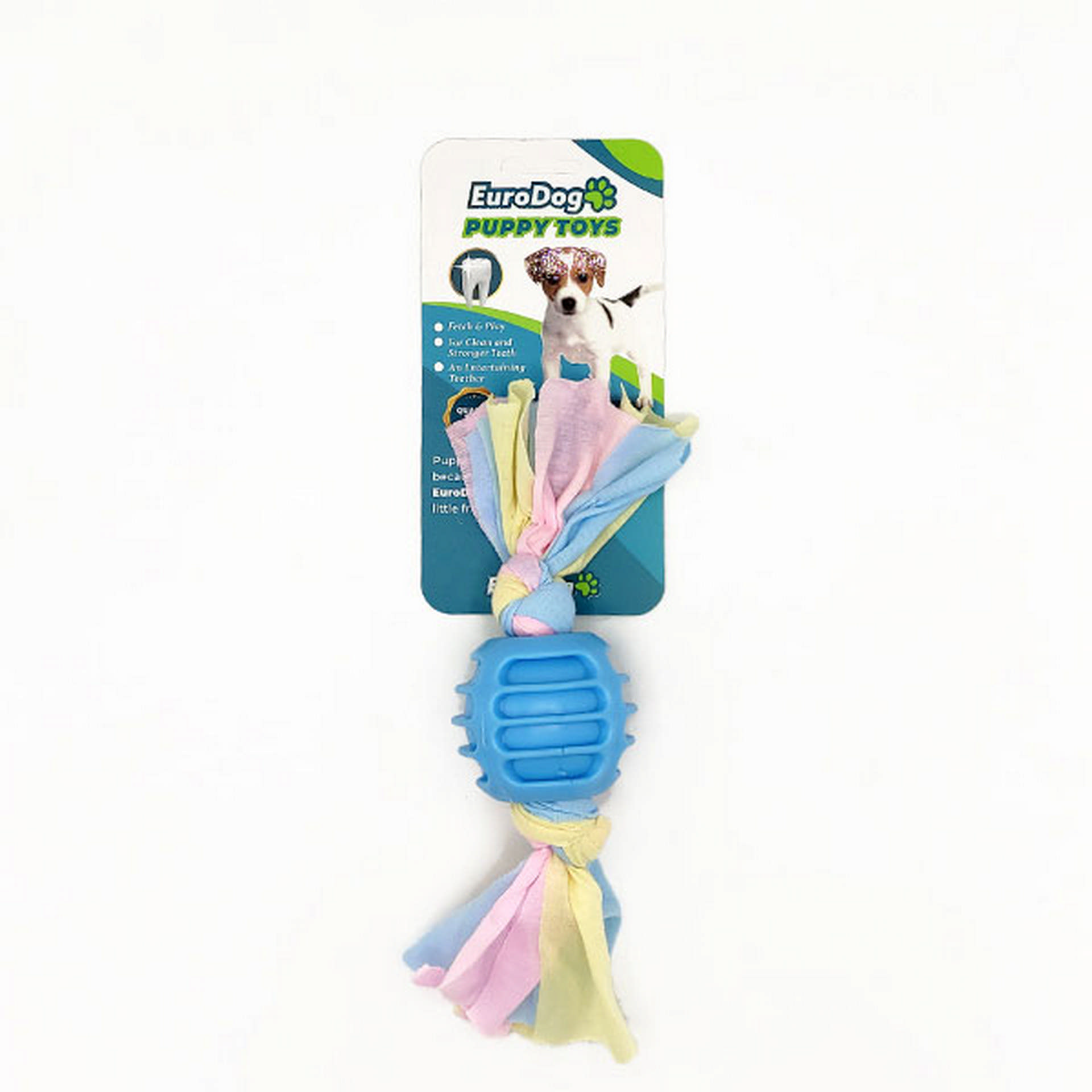 1047929_454-EE048-02.jpg EuroDog Puppy Toys Mavi Ufak Top Diş Kaşıma Oy. - Görsel 1