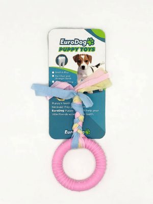 EuroDog Puppy Toys Pembe Halka Diş Kaşıma Oyuncağı