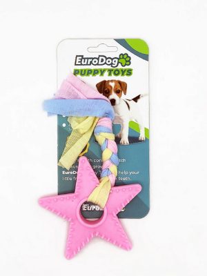 EuroDog Puppy Toys Pembe Yıldız Diş Kaşıma Oy.