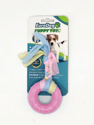 EuroDog Puppy Toys Pembe Ufak Halka Diş Kaşıma Oy.