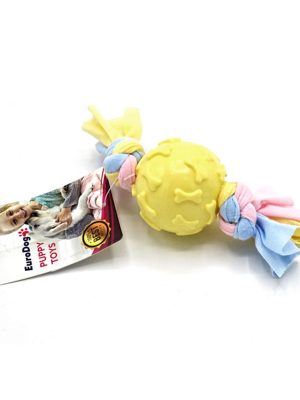 EuroDog Puppy Toys Sarı Kemik Des.Top Diş Kaş.Oy.