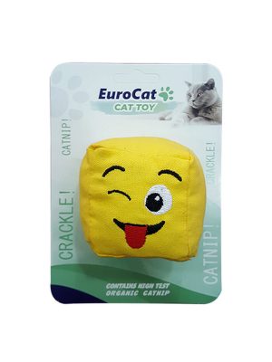 EuroCat Kedi Oyuncağı Dil Çıkaran Smiley Küp 6 cm