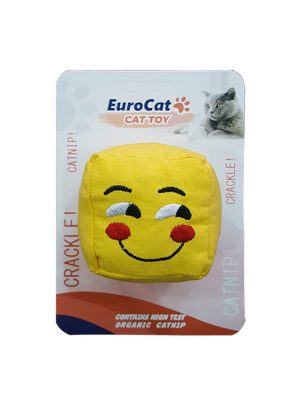 EuroCat Kedi Oyuncağı Gülen Smiley Küp 6 cm