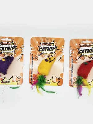 EuroCat Kedi Oyuncağı Tüylü Kuyruk Renkli Fare