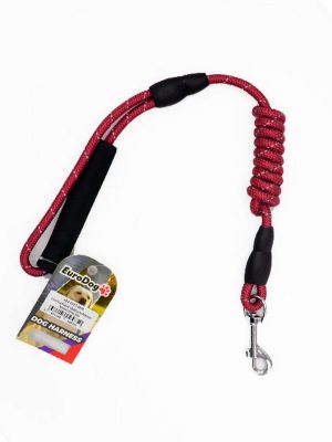 EuroDog Köpek Uzatma Refelktörlü 8mmx120cm Kırmızı