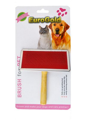EuroGold Kedi  Köpek Tahta Saplı Fırça L