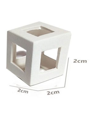 Karides Seramik Küp Beyaz Kalın 2x2 cm