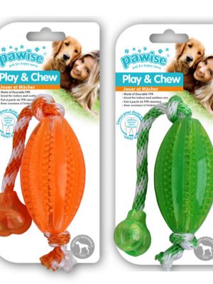 Pawise Kemirme Oyuncağı İpli Rugby Topu 40 cm