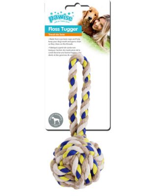 Pawise Floss Tugger Tutma Saplı İp Toplu Köpek Oyuncağı 23 cm